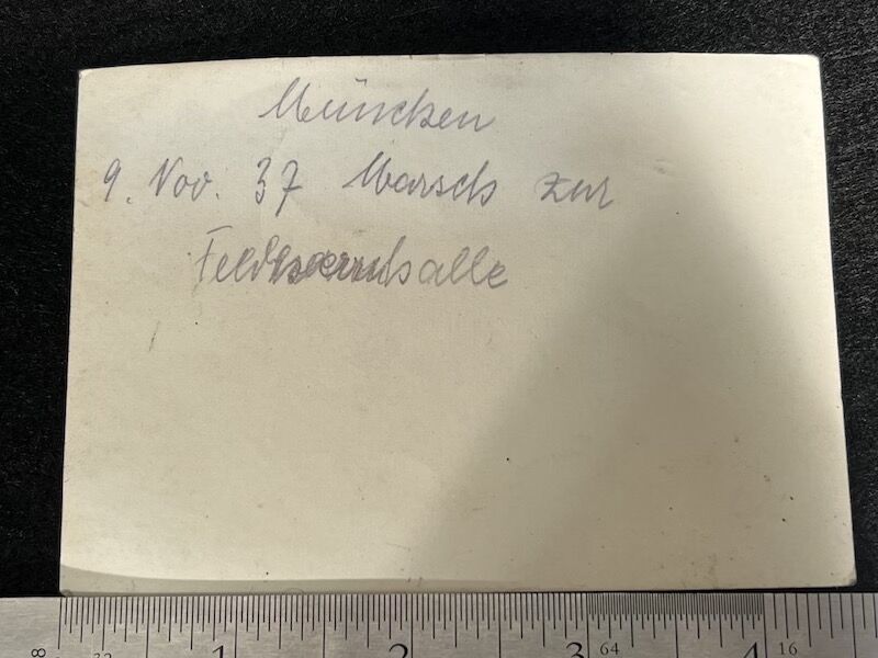 WWII German Photo of Hitler and Göring - Blutfahne - München 9.Nov 1937 - Feldherrnhalle - Original - Image 3