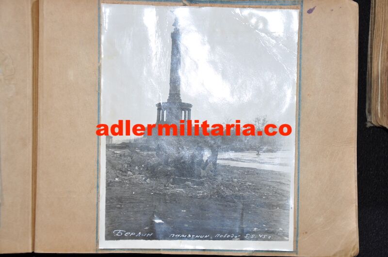 Original WWII Soviet Pilots Photo Albums - Epic Photos of Berlin in Ruins April 1945! - Ultra Rare - Image 115