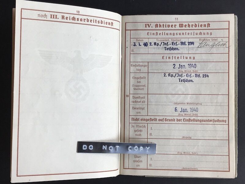 Wehrpass - Obergefreiter Rudolf Mauder - Panzergrenadier Regiment 382 / 164. Leicht Afrika Division - Killed at El Alamein, October 1942 (Sold) - Image 6