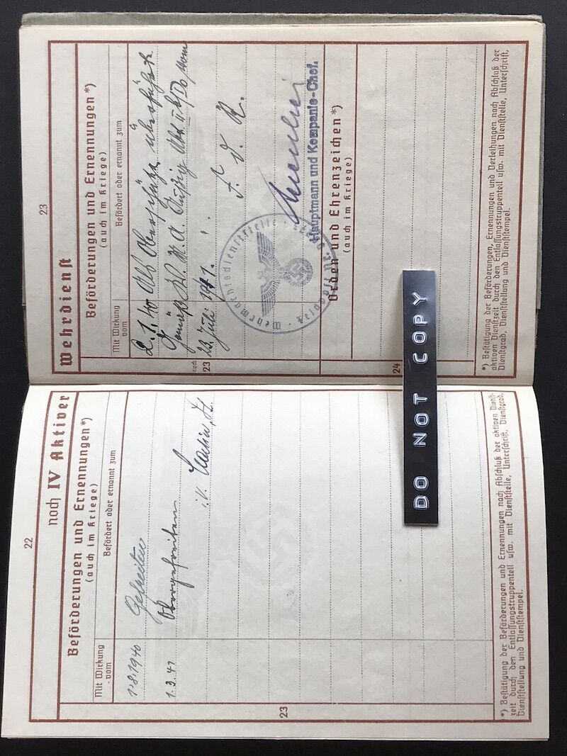 Wehrpass - Obergefreiter Rudolf Mauder - Panzergrenadier Regiment 382 / 164. Leicht Afrika Division - Killed at El Alamein, October 1942 (Sold) - Image 8