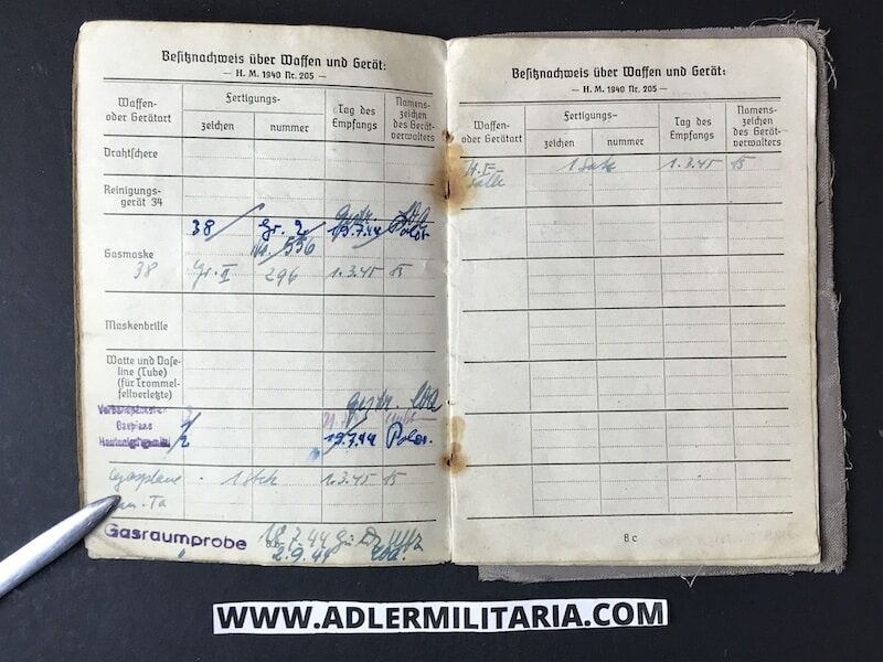 Heer Soldbuch - Gefreiter Pamann - Feld Ersatz Abt 190 (90 Pz Gren Div) Italy 1944 - Died in POW Camp - Image 8