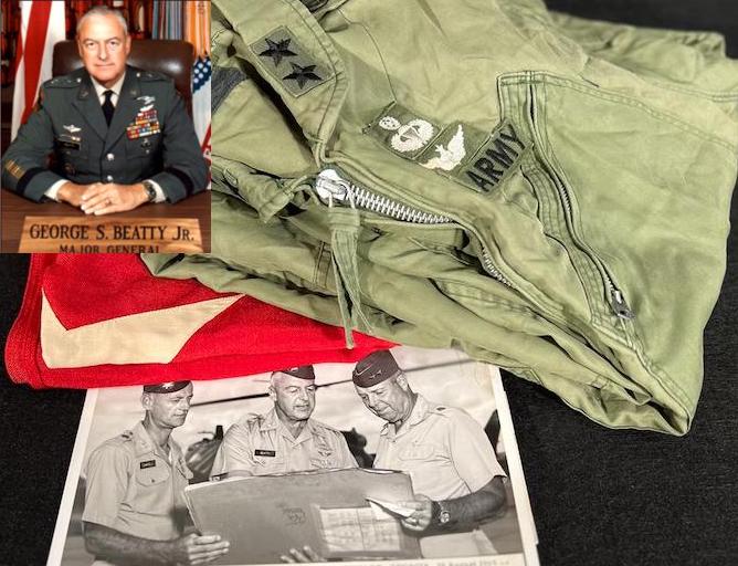 Vietnam War Era US Army - Chief of Staff 1st Cavalry Division (Air Assault) Major General George S Beatty Jr - Generals Flag and Flight Suit - Photos - Rare