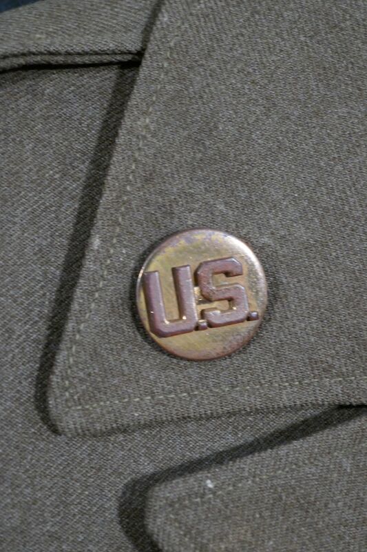 WWII US Army Uniform - 4th Armoured Combat Medic - Tunic - Trousers - Side Cap - Laundry Number - France 1944 / Ardennes 1944 - Image 17