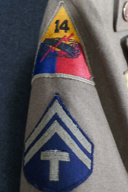 WWII US Army Uniform - 4th Armoured Combat Medic - Tunic - Trousers - Side Cap - Laundry Number - France 1944 / Ardennes 1944 - Image 19