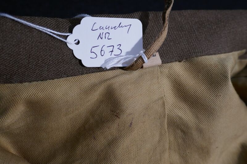 WWII US Army Uniform - 4th Armoured Combat Medic - Tunic - Trousers - Side Cap - Laundry Number - France 1944 / Ardennes 1944 - Image 26