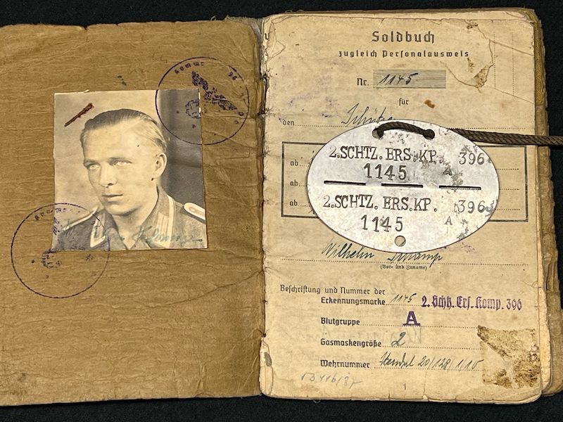 WWII German Army Soldbuch Grouping - Uffz Wilhelm Schamp - 37 Close Combat Days - Close Combat Clasp Silver - 96 Infanterie Division - Rare (Reserved)