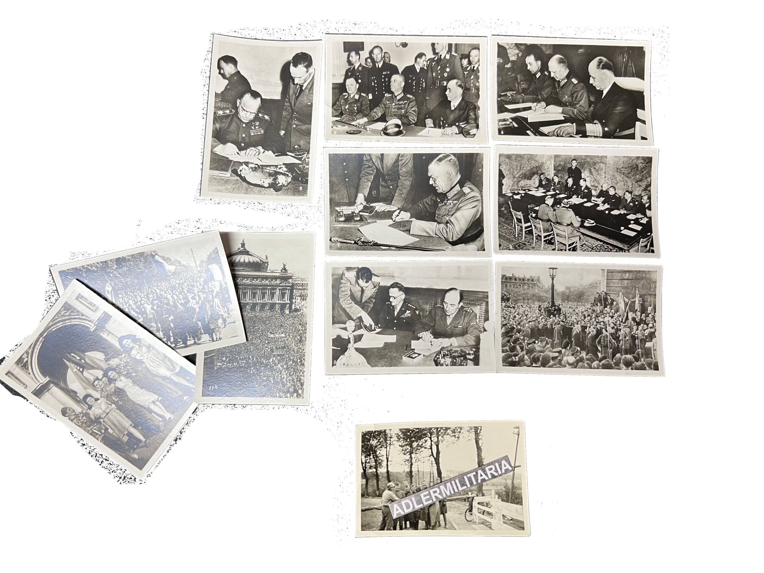 WWII US Army GI Souvenirs - Berlin Karlshorst German Army Surrender May 1945 - Original Photo US & Soviet Troops - Paris France Liberation 1944