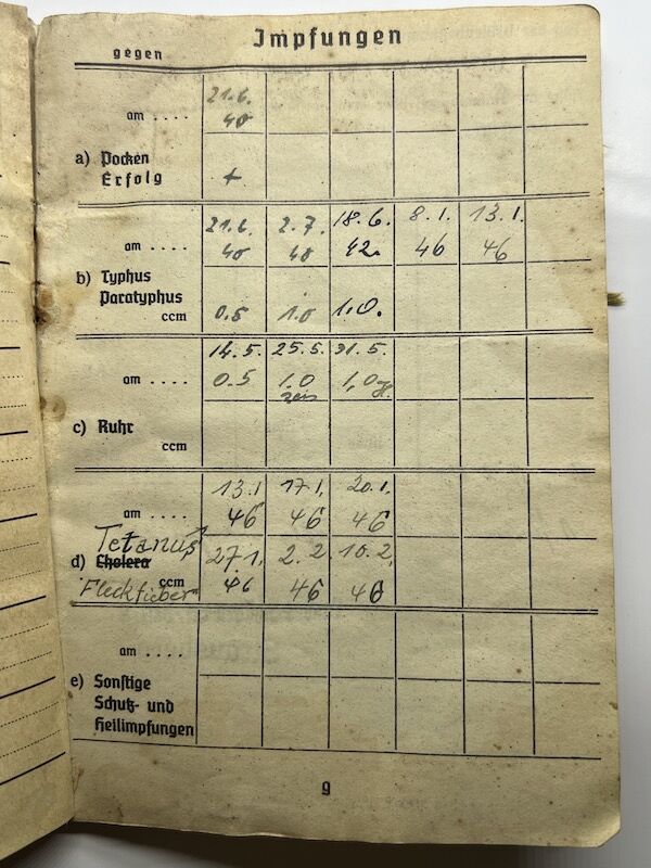 WWII German Soldbuch Obergefreiter Josef Niewiera - Stalag IIID Berlin - Festungs Grenadier Regiment 863 - 348 ID (Normandy) - Image 14