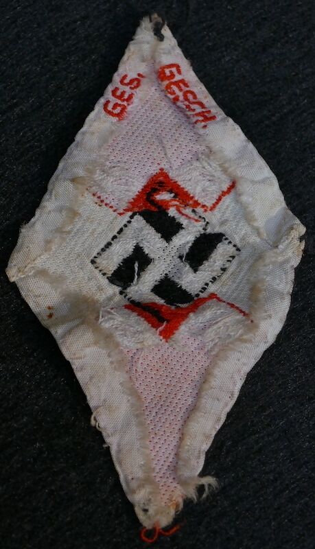 WWII German Hitler Youth / BDM Cloth Diamond - Free Shipping! - Image 3