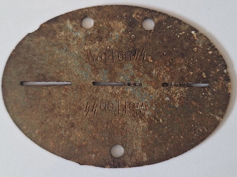 WWII German Waffen SS Dog Tag - Erkennungsmarke - SS Division Wiking - Found in Ground - Original - Image 2