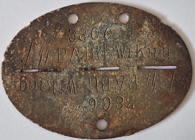 WWII German Waffen SS Dog Tag - Erkennungsmarke - SS Division Wiking - Found in Ground - Original