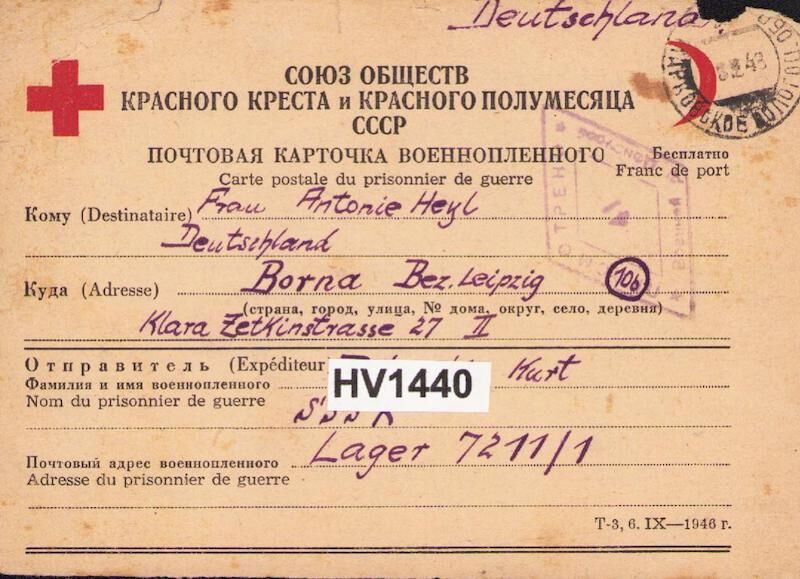 Original WWII German Wehrmacht Officer Death/Burial Map & Death Notice - Red Cross Letter from Gulag - Leutnant Walter Heyl - Schützen Regiment 73 - 19 Panzer Division - Iron Cross Posthumus - Fully Translated - Very Rare - Image 4