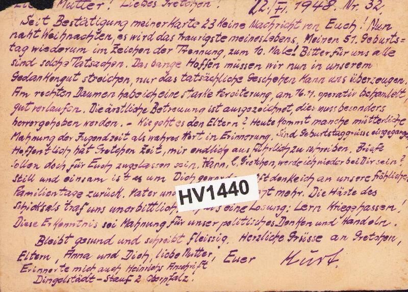 Original WWII German Wehrmacht Officer Death/Burial Map & Death Notice - Red Cross Letter from Gulag - Leutnant Walter Heyl - Schützen Regiment 73 - 19 Panzer Division - Iron Cross Posthumus - Fully Translated - Very Rare - Image 5