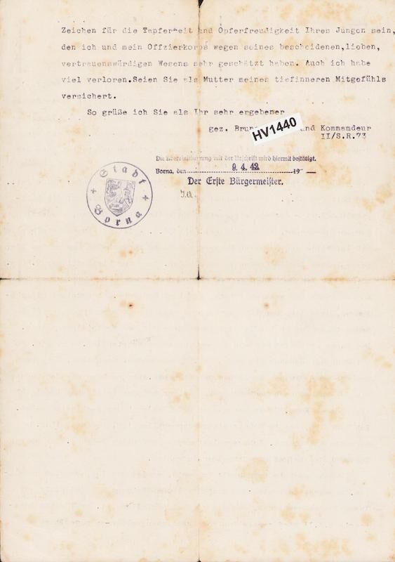 Original WWII German Wehrmacht Officer Death/Burial Map & Death Notice - Red Cross Letter from Gulag - Leutnant Walter Heyl - Schützen Regiment 73 - 19 Panzer Division - Iron Cross Posthumus - Fully Translated - Very Rare - Image 7