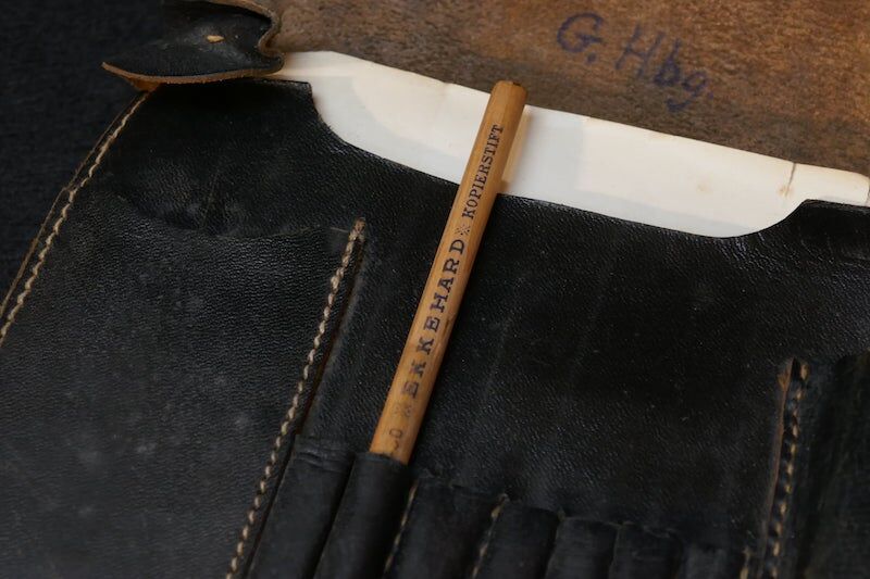 Original WWII German Army Map Case With Contents - Map Frankfurt Oder / Küstrin - Map Paris - Pencil - WaA Ruler - Image 7