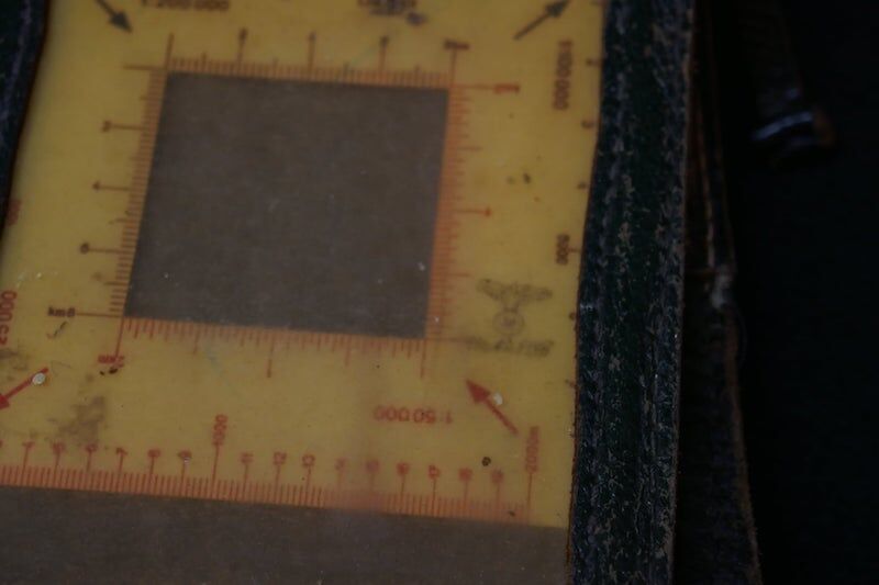 Original WWII German Army Map Case With Contents - Map Frankfurt Oder / Küstrin - Map Paris - Pencil - WaA Ruler - Image 2