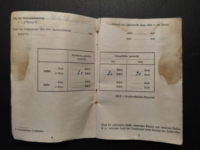 Original WWII German Luftwaffe Soldbuch - Kanonier Heinrich Helmecke - Flak-Ersatz-Abteilung 12 - Berlin 1945 - Image 6