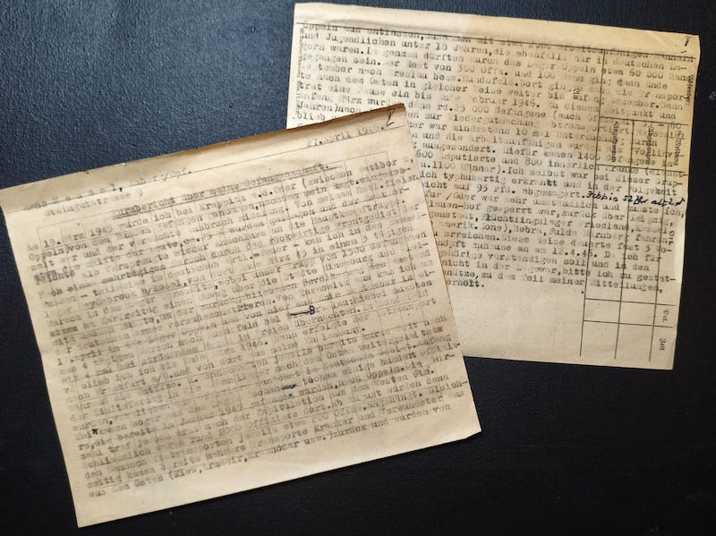 Original WWII German Wehrmacht Soldbuch - Stabsintendant Meusel - Landeschutzen Batl 822 (Prag) - POW Diary - Fully Translated - Incredible Story - Rare - Image 20