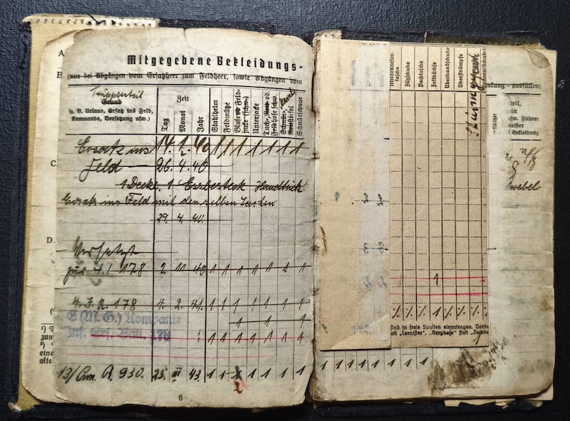 WWII Wehrmacht Soldbuch Grouping - Uffz Paul Berenbaum - Born in France! - Incredible Story Buried Alive by US Artillery - Grenadier Regiment 713 - 416 Inf Div West Wall 1945 - Mortar Team Leader - Rare! - Image 8