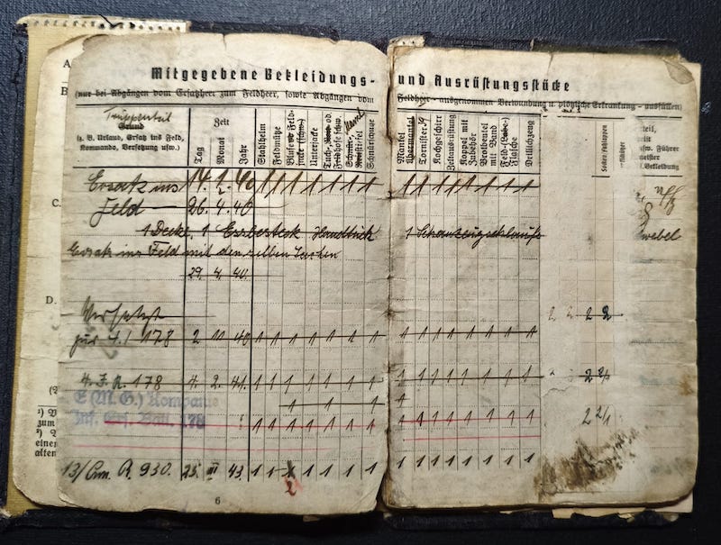 WWII Wehrmacht Soldbuch Grouping - Uffz Paul Berenbaum - Born in France! - Incredible Story Buried Alive by US Artillery - Grenadier Regiment 713 - 416 Inf Div West Wall 1945 - Mortar Team Leader - Rare! - Image 9