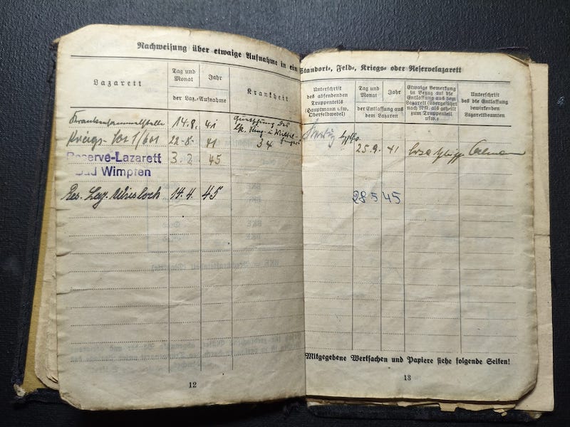 WWII Wehrmacht Soldbuch Grouping - Uffz Paul Berenbaum - Born in France! - Incredible Story Buried Alive by US Artillery - Grenadier Regiment 713 - 416 Inf Div West Wall 1945 - Mortar Team Leader - Rare! - Image 18