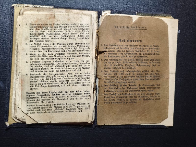 WWII Wehrmacht Soldbuch Grouping - Uffz Paul Berenbaum - Born in France! - Incredible Story Buried Alive by US Artillery - Grenadier Regiment 713 - 416 Inf Div West Wall 1945 - Mortar Team Leader - Rare! - Image 24