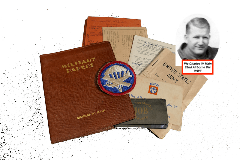WWII US 82nd Airborne Division Military Papers Grouping