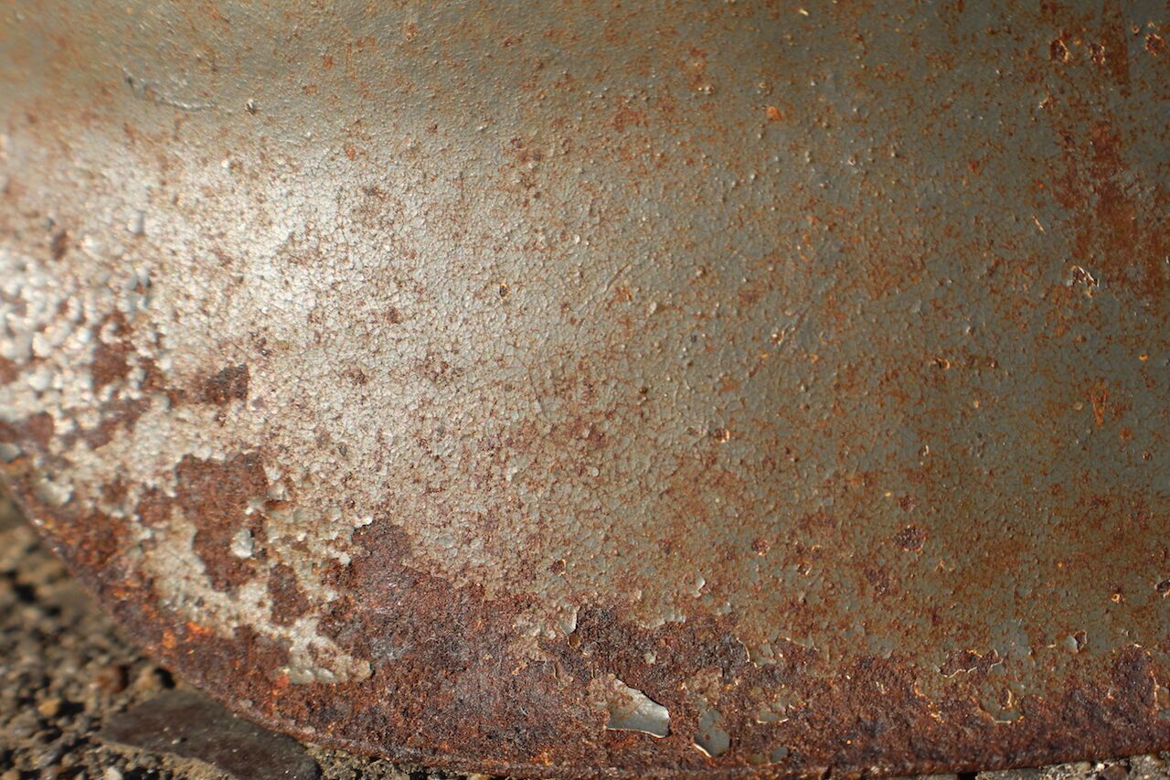 Exceptionally RARE! Made 1945! WW2 German Helmet M42 - KIA - Bloodstained - Image 9