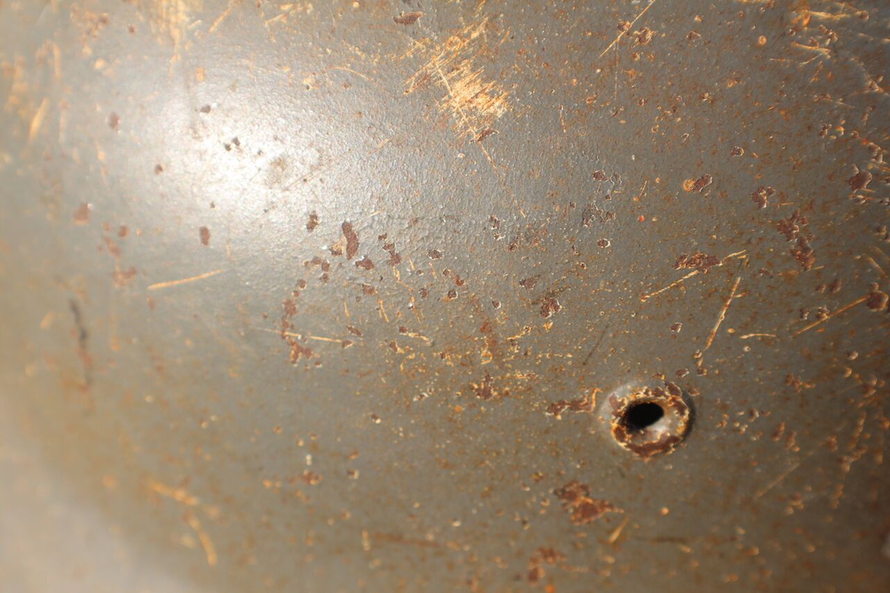 Exceptionally RARE! Made 1945! WW2 German Helmet M42 - KIA - Bloodstained - Image 16