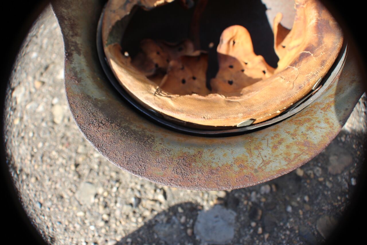 Exceptionally RARE! Made 1945! WW2 German Helmet M42 - KIA - Bloodstained - Image 19