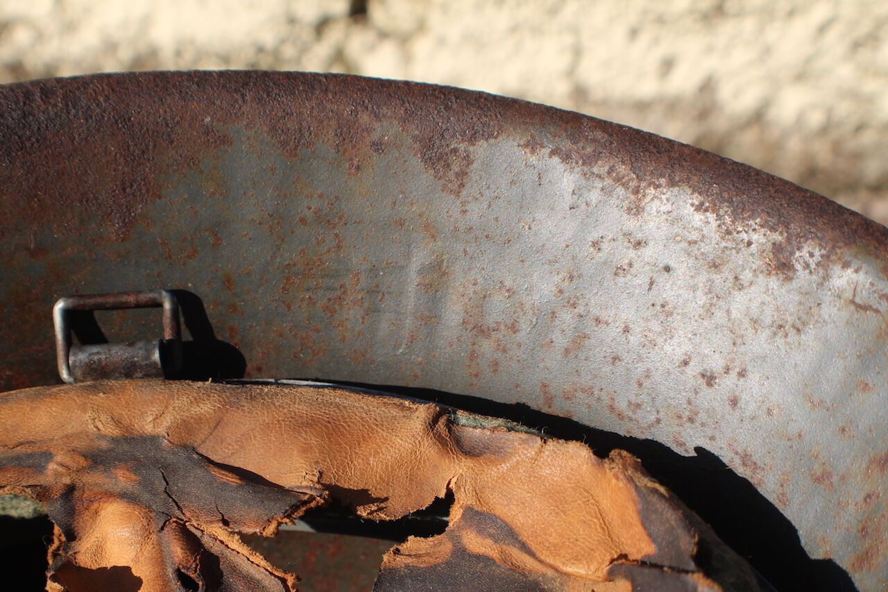 Exceptionally RARE! Made 1945! WW2 German Helmet M42 - KIA - Bloodstained - Image 22