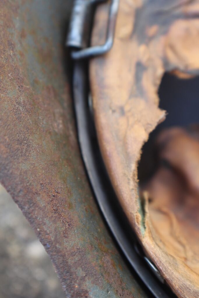 Exceptionally RARE! Made 1945! WW2 German Helmet M42 - KIA - Bloodstained - Image 34