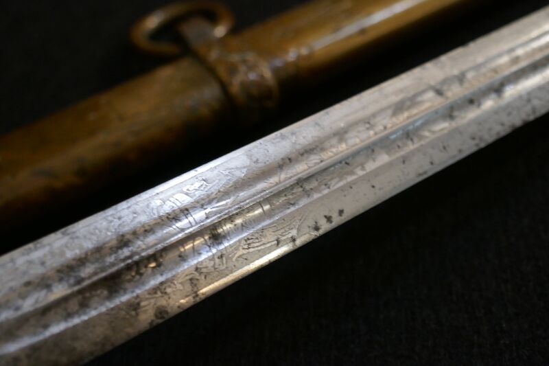 WWII German Navy - Officers Kriegsmarine Dagger - Uncleaned - Image 7