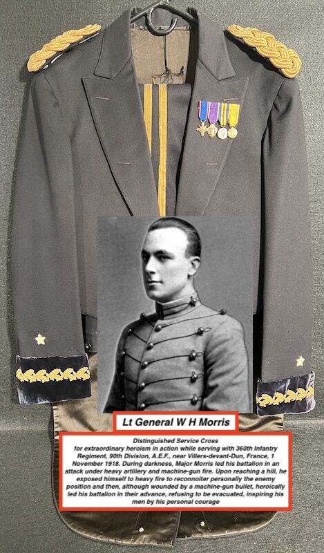 WWI & WWII US Army Generals Mess Dress - Lt General William Morris - Distinguished Service Cross & Purple Heart - Battle of Saint-Mihiel France 1918 - Rare