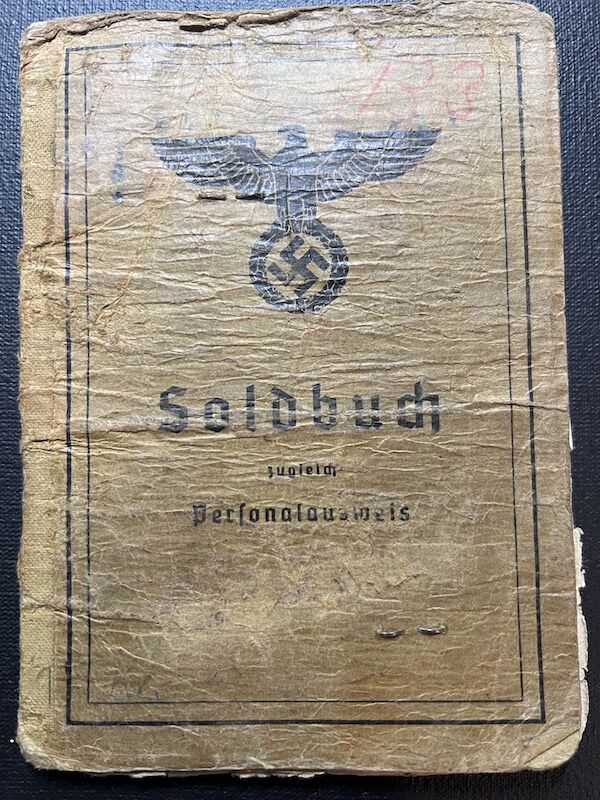 WWII Wehrmacht Soldbuch - Oberschirrmeister Krzisinski - KIA Rhine Crossing March 1945 - US 45th “Thunderbird” Infantry Division - Gernsheim, Germany - Rare - Image 2