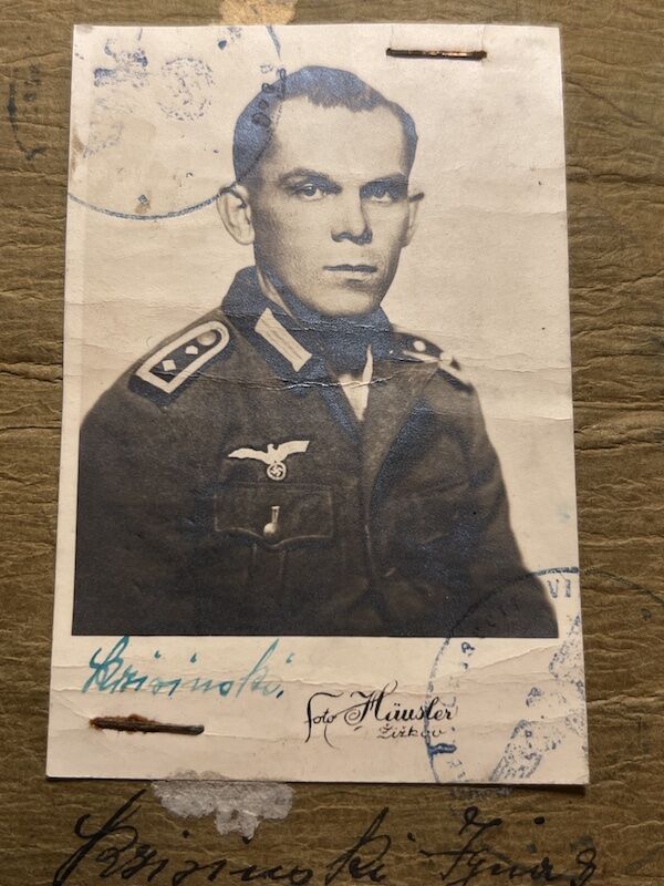 WWII Wehrmacht Soldbuch - Oberschirrmeister Krzisinski - KIA Rhine Crossing March 1945 - US 45th “Thunderbird” Infantry Division - Gernsheim, Germany - Rare - Image 4