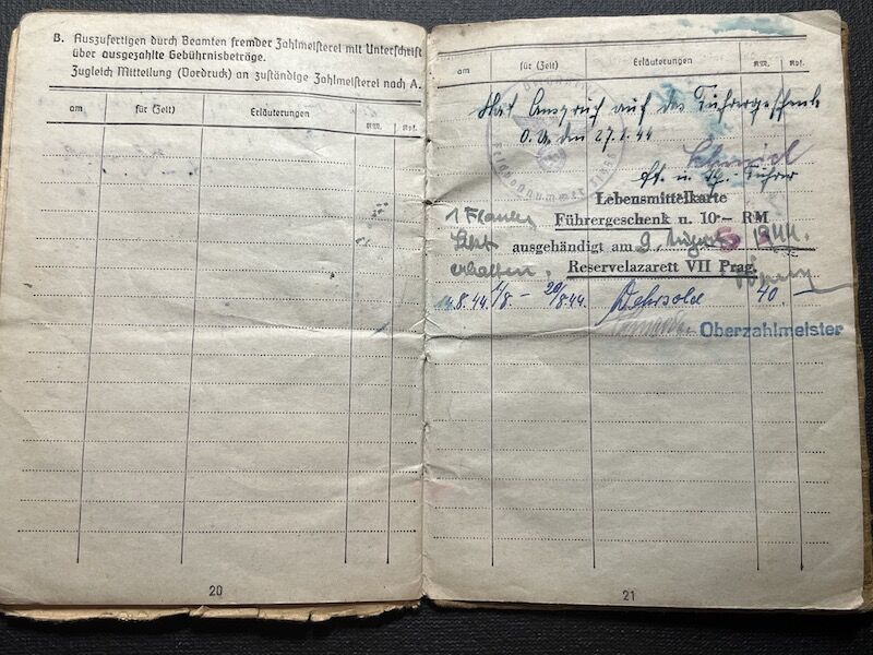 WWII Wehrmacht Soldbuch - Oberschirrmeister Krzisinski - KIA Rhine Crossing March 1945 - US 45th “Thunderbird” Infantry Division - Gernsheim, Germany - Rare - Image 15