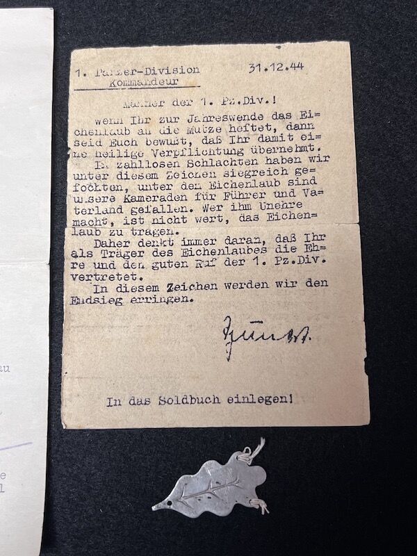 Original WWII German Wehrmacht Wehrpass & Traditions Badge Grouping - Obgefr Reinhold Zschau - Panzer-Aufklärungs-Abteilung 1 - 1 Panzer Division - Iron Cross Certificate - RARE! - Image 16