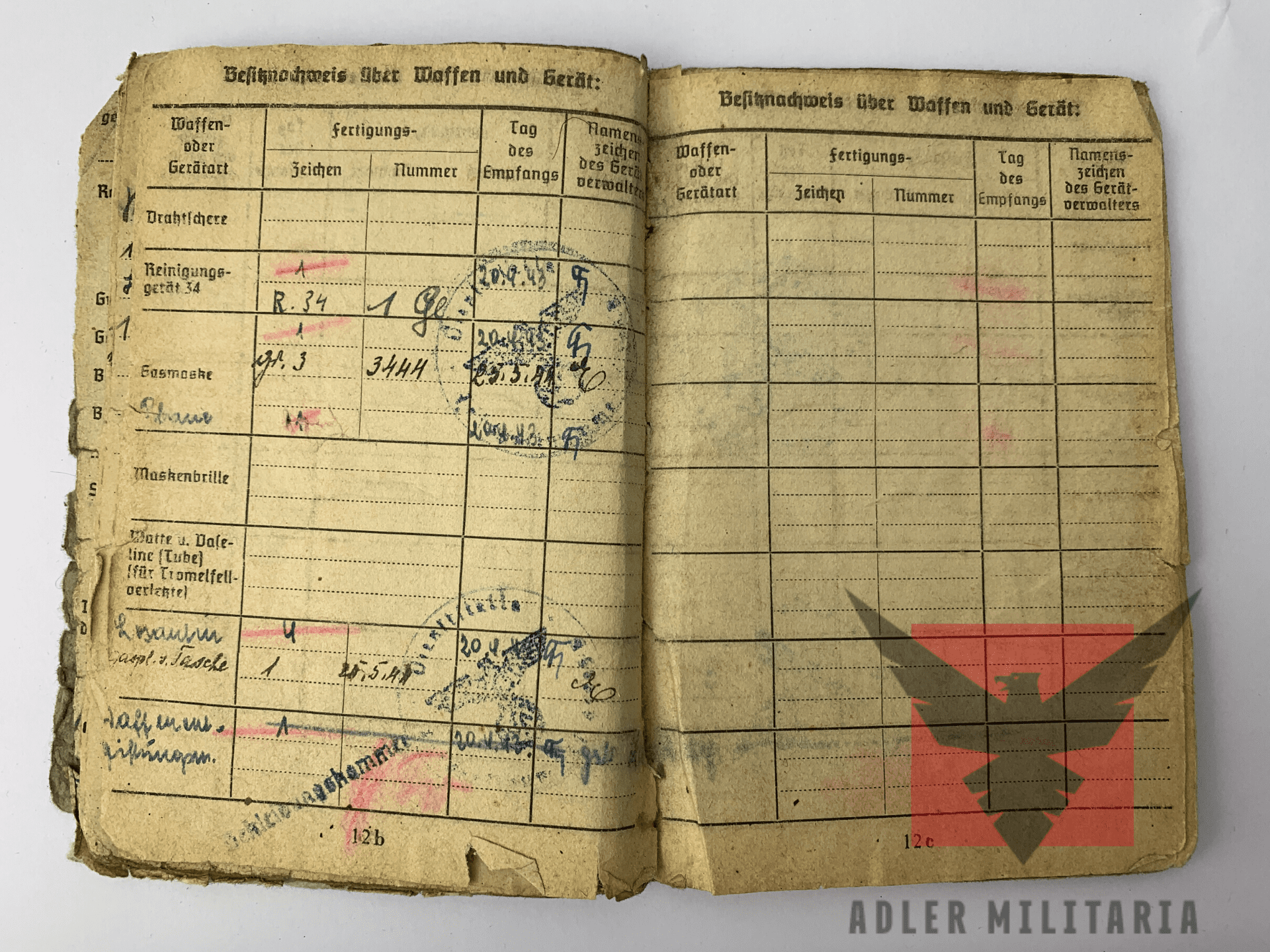 WW2 German SS Soldbuch - LSSAH & HJ Division - ‘Wespe & Hummel’ Russia/Bastogne/Hungary/Austria - Image 15