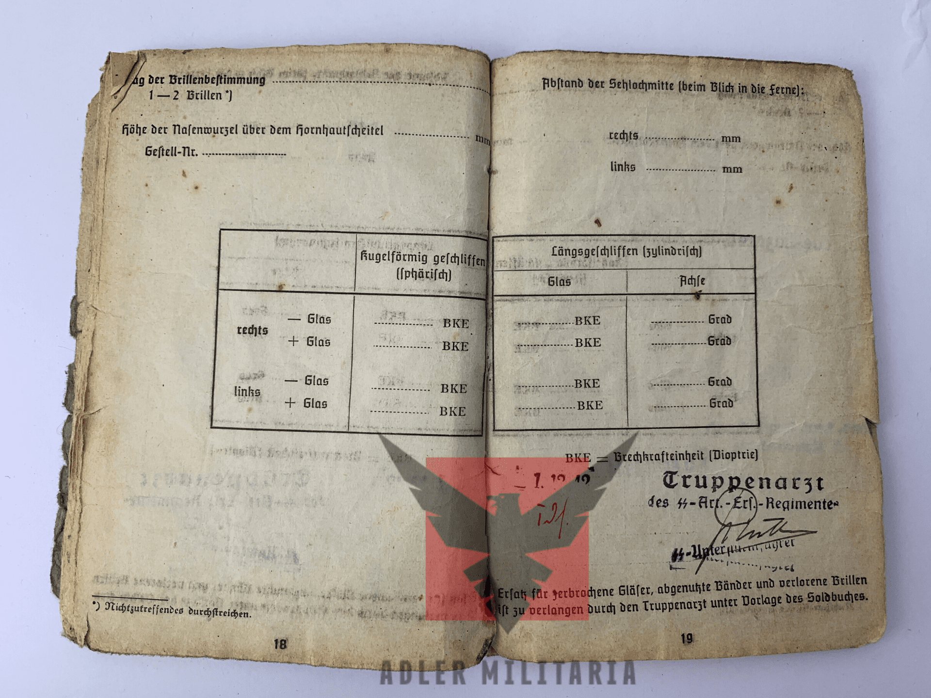 WW2 German SS Soldbuch - LSSAH & HJ Division - ‘Wespe & Hummel’ Russia/Bastogne/Hungary/Austria - Image 16