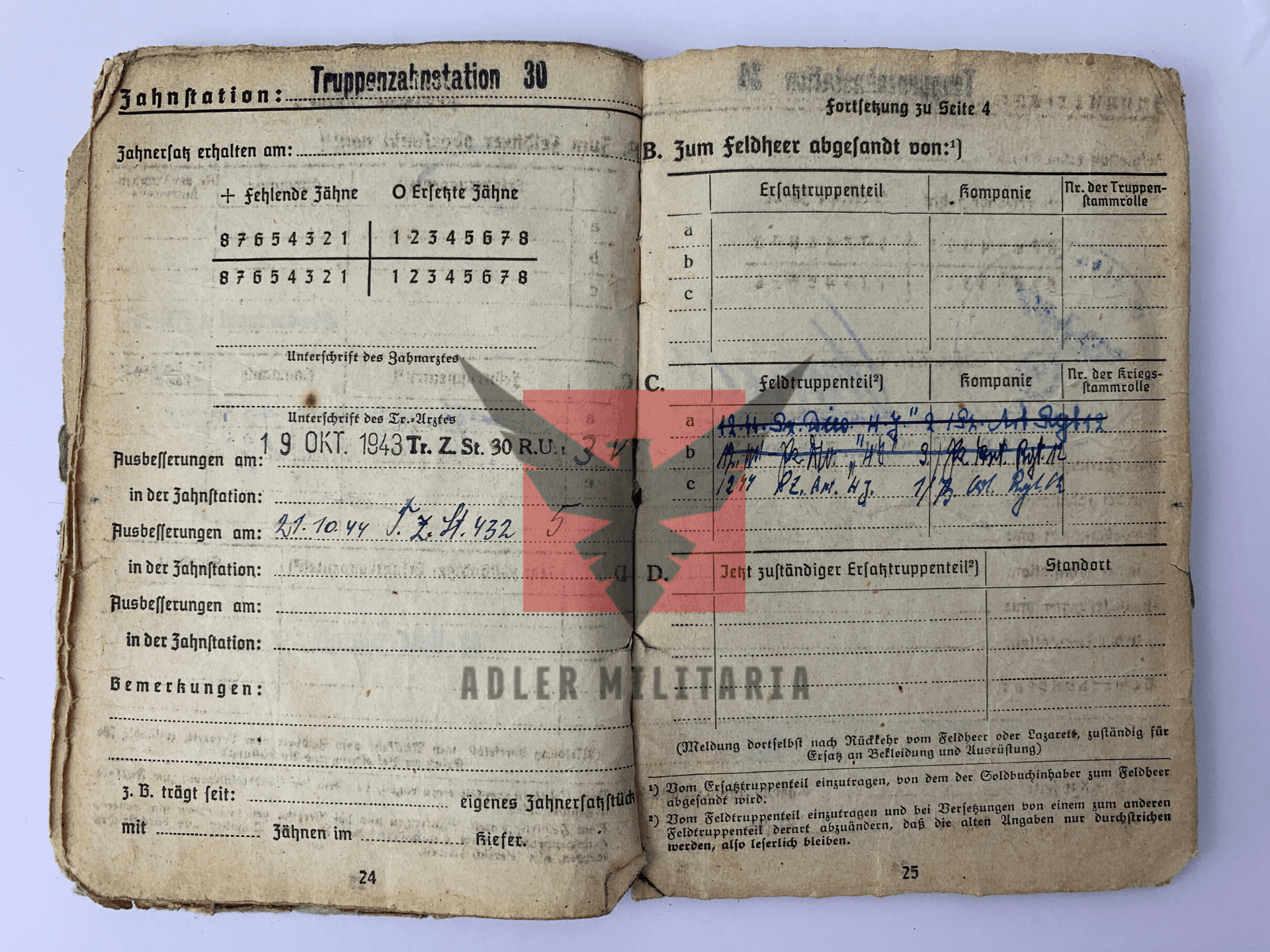 WW2 German SS Soldbuch - LSSAH & HJ Division - ‘Wespe & Hummel’ Russia/Bastogne/Hungary/Austria - Image 18