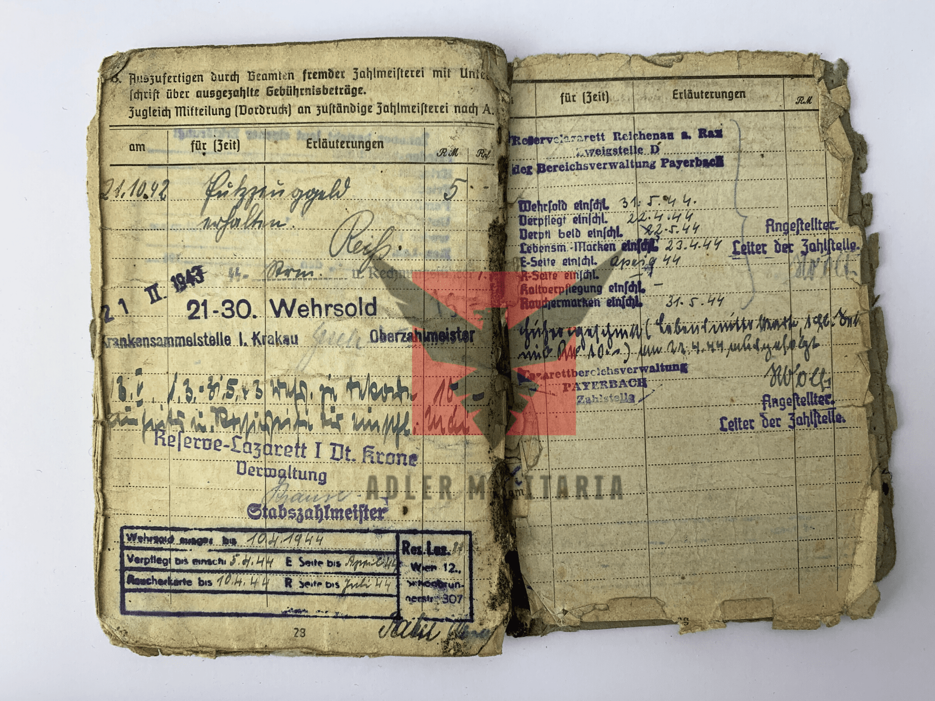 WW2 German SS Soldbuch - LSSAH & HJ Division - ‘Wespe & Hummel’ Russia/Bastogne/Hungary/Austria - Image 21