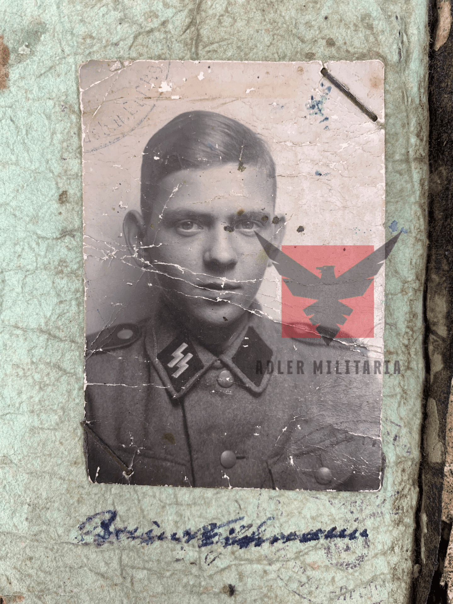 WW2 German SS Soldbuch - LSSAH & HJ Division - ‘Wespe & Hummel’ Russia/Bastogne/Hungary/Austria - Image 7