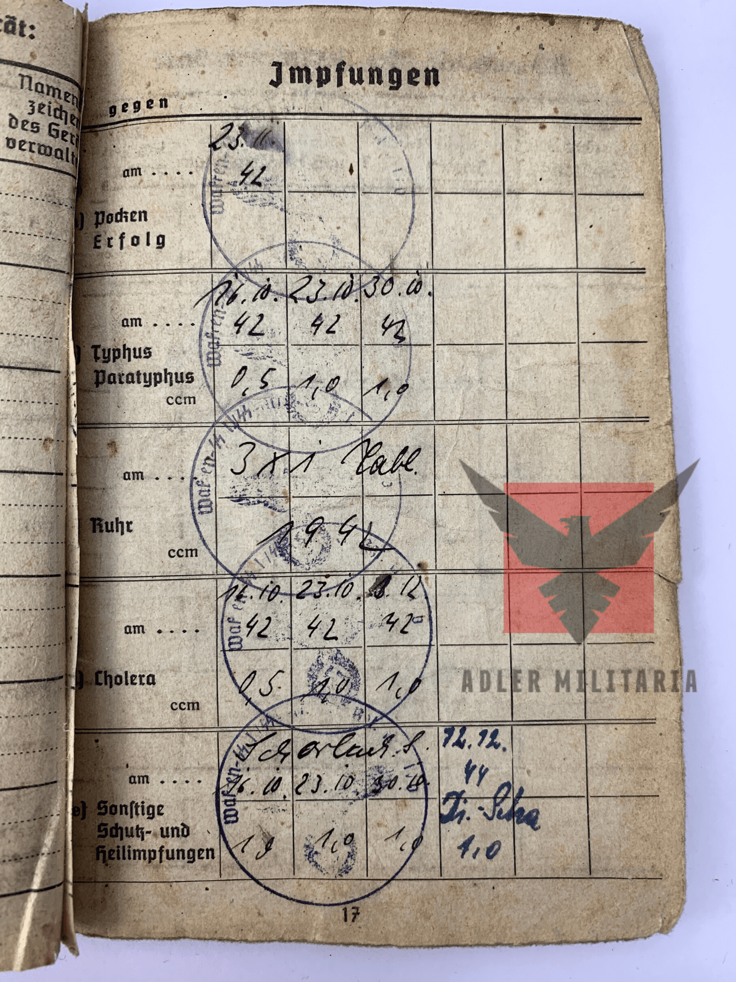 WW2 German SS Soldbuch - LSSAH & HJ Division - ‘Wespe & Hummel’ Russia/Bastogne/Hungary/Austria - Image 9