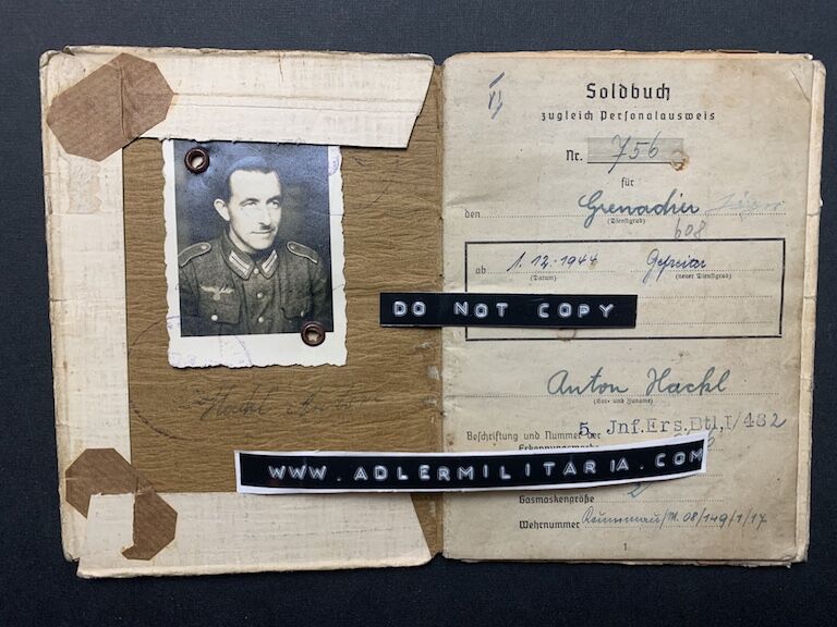 Soldbuch - Gef Hackl 'Battle of Elsenborn Ridge -Ardennes 1944" GR 991 (SOLD) - Image 3