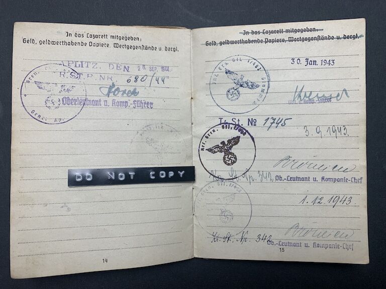 Soldbuch - Gef Hackl 'Battle of Elsenborn Ridge -Ardennes 1944" GR 991 (SOLD) - Image 12