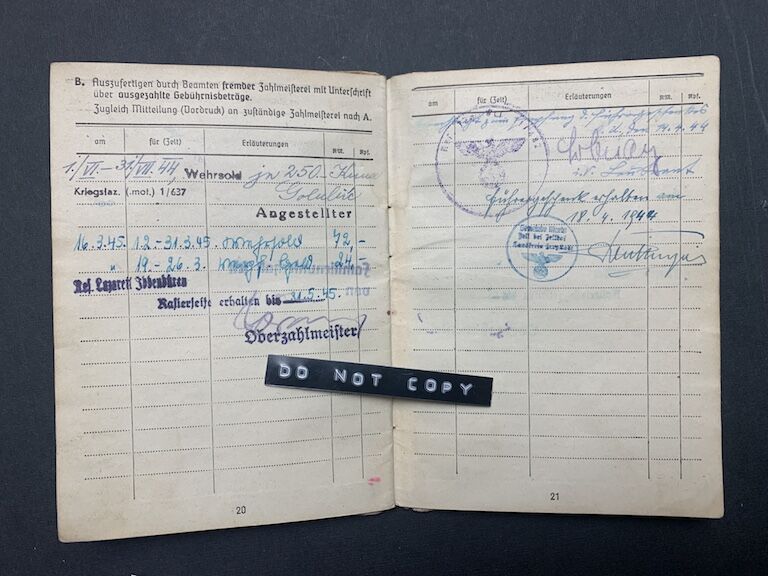 Soldbuch - Gef Hackl 'Battle of Elsenborn Ridge -Ardennes 1944" GR 991 (SOLD) - Image 14