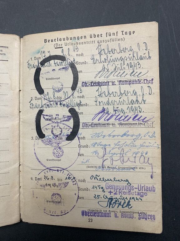 Soldbuch - Gef Hackl 'Battle of Elsenborn Ridge -Ardennes 1944" GR 991 (SOLD) - Image 15