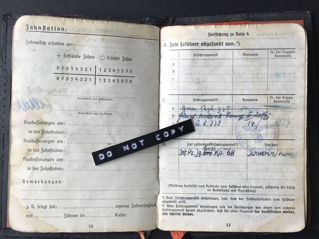 Soldbuch - Unteroffizier Ewald Hoffmann - Grenadier Regiment 338 (208 Inf Div) - Close Combat Days - Combat Report (Hold) - Image 10