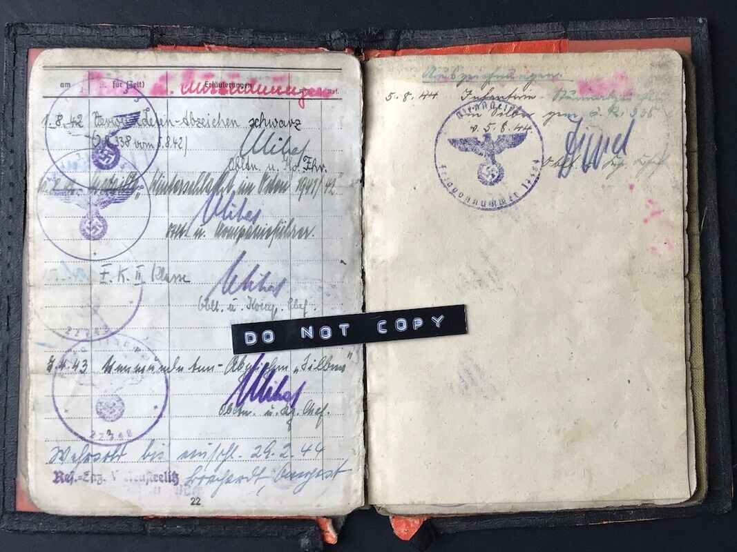 Soldbuch - Unteroffizier Ewald Hoffmann - Grenadier Regiment 338 (208 Inf Div) - Close Combat Days - Combat Report (Hold) - Image 15